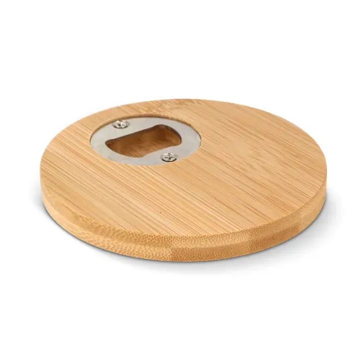 Bamboo coaster & bottle opener - LT93098 (N0094)